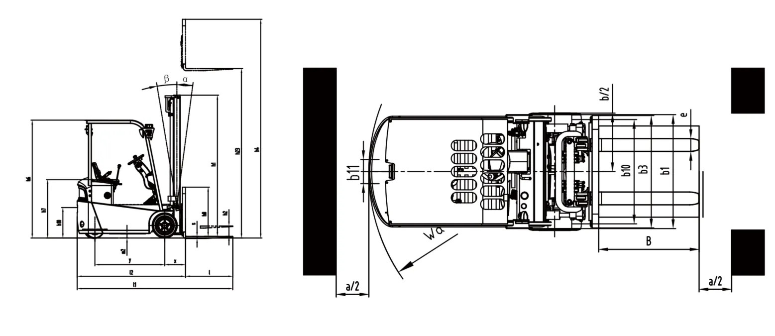 Empilhadeira elétrica com bateria de lítio de três fulcros BYD-C12T(Figura1) Empilhadeira elétrica com bateria de lítio de três fulcros BYD-C12T(Figura1)