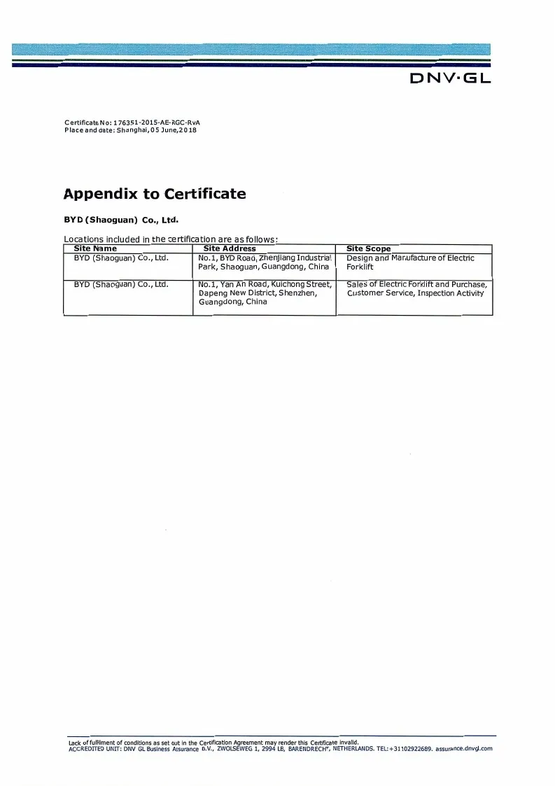Certificado de Sistema de Gestão da Qualidade - ISO14001: 2015 (Português)